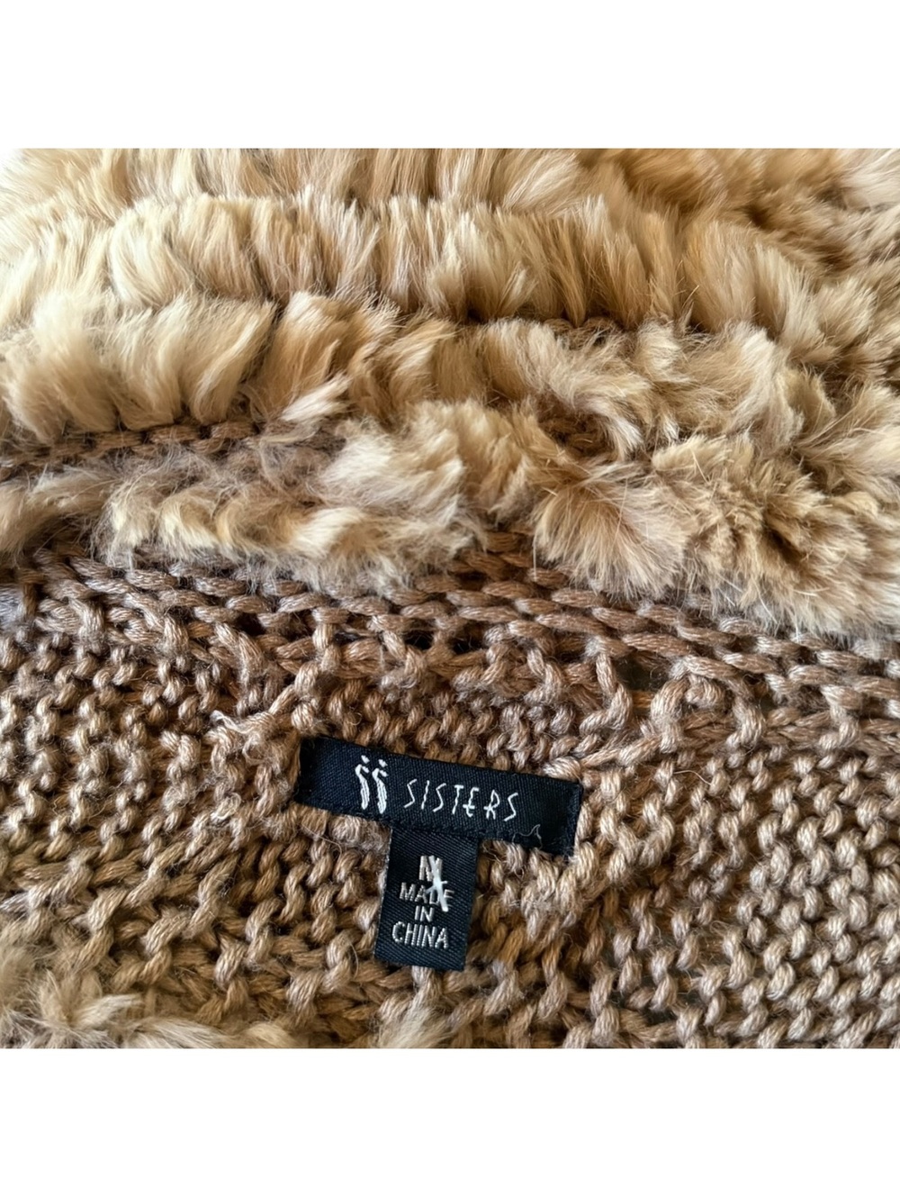 3 Sisters Y2K Authentic Rabbit Fur Ruffle Sweater - Picture 7 of 8